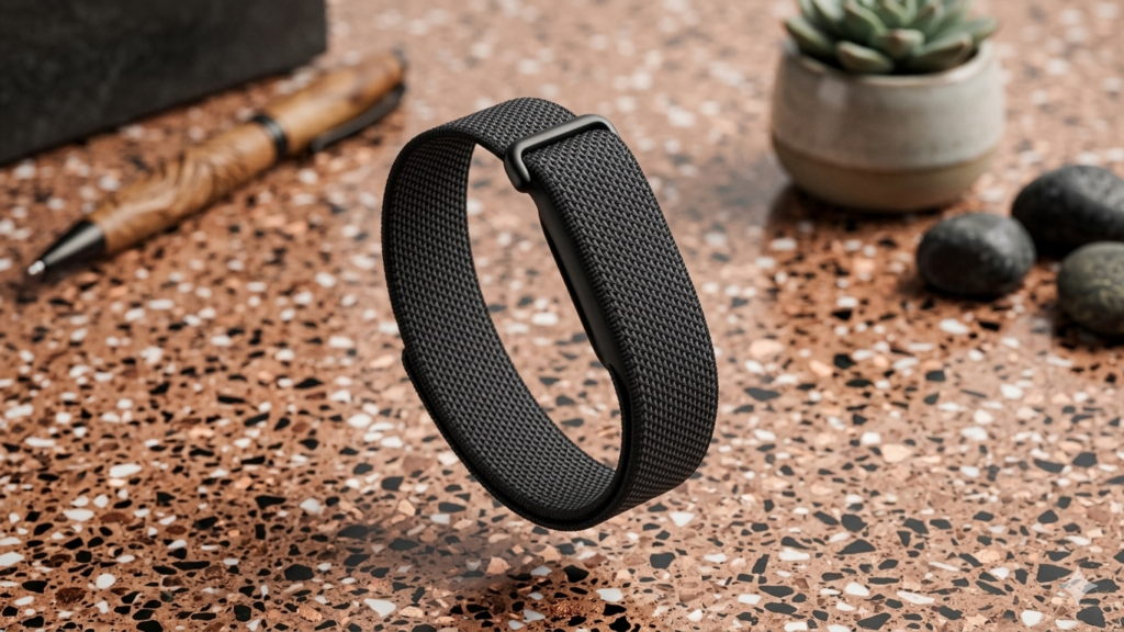 Google Fitbit Air 2026 screenless fitness tracker on wrist — $99 WHOOP competitor with 12g weight and 7-day battery life
